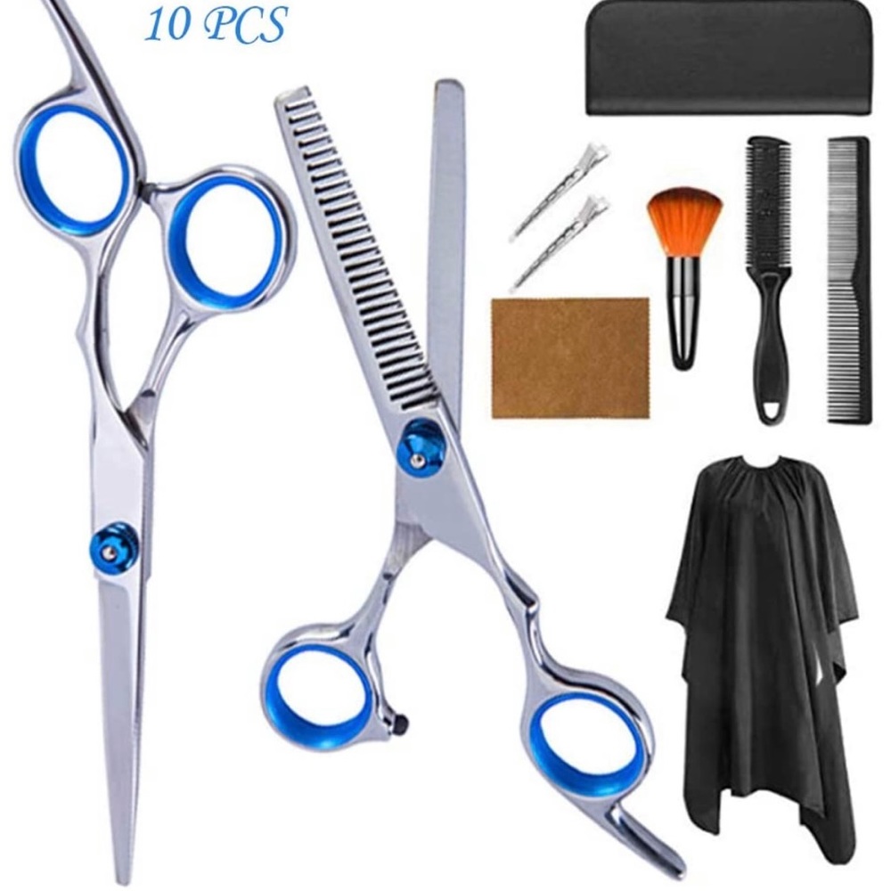 New 10 PIece Hair Cutting Scissors Set